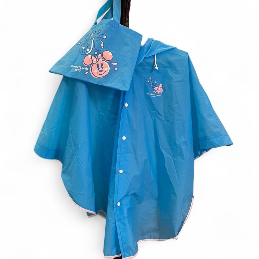 Tokyo Disneyland Resort Mickey Mouse Poncho Rain Jacket Blue Disney raincoat